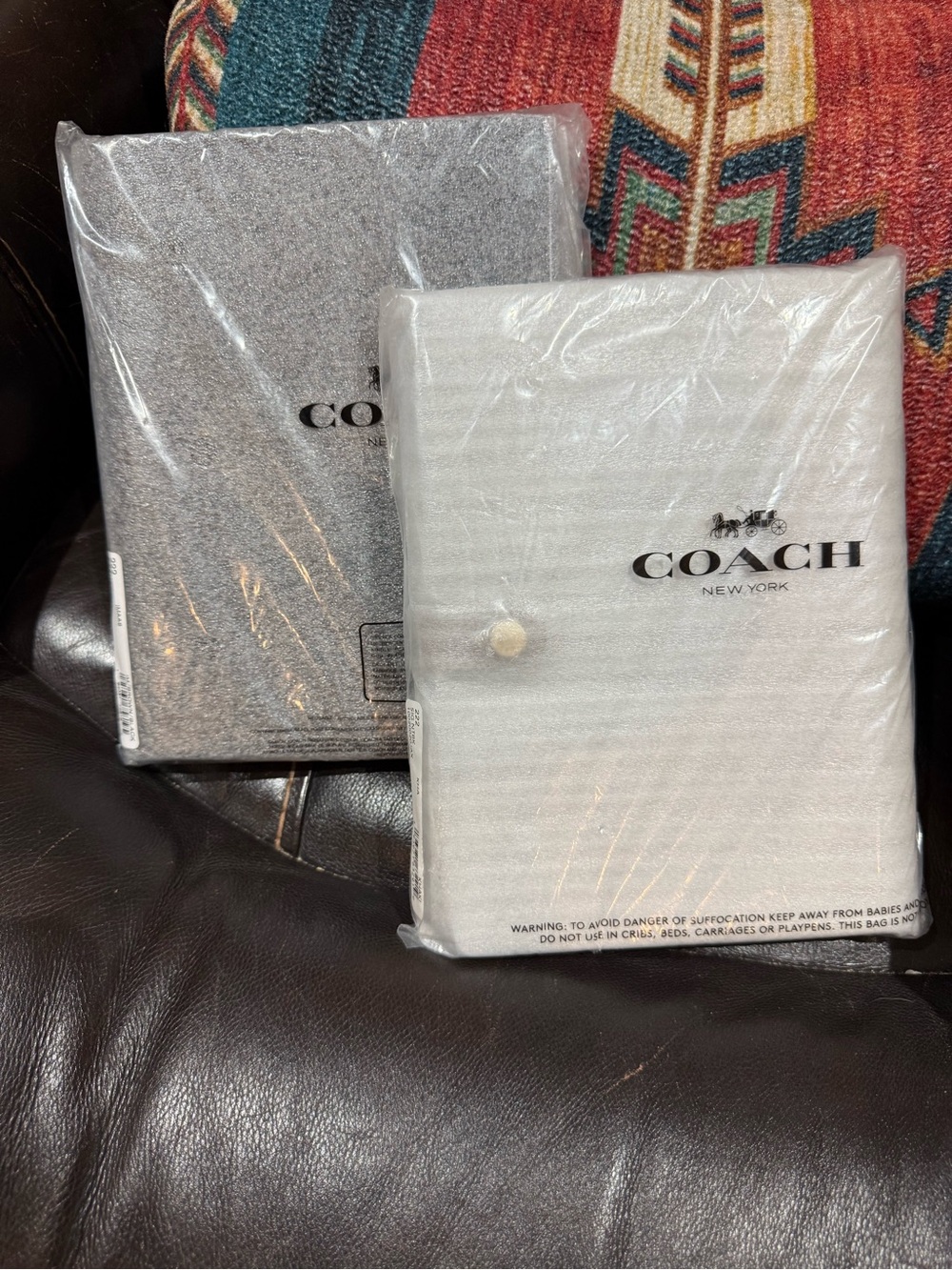Coach Khaki tan notebook